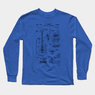 Bass Guitar Patent Blueprint 1966 Long Sleeve T-Shirt